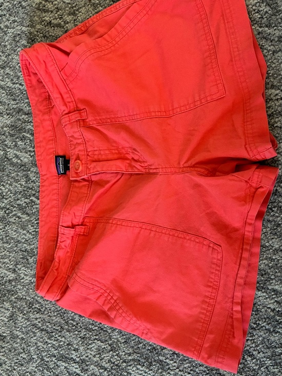 Patagonia Pants - Patagonia Coral-Red Organic Cotton Shorts